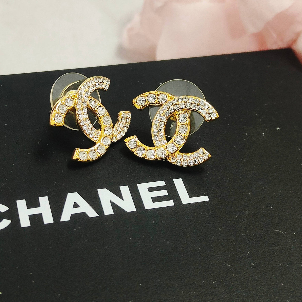 yellow sterling silver letter Stud Earrings for women - alternate angle view 9