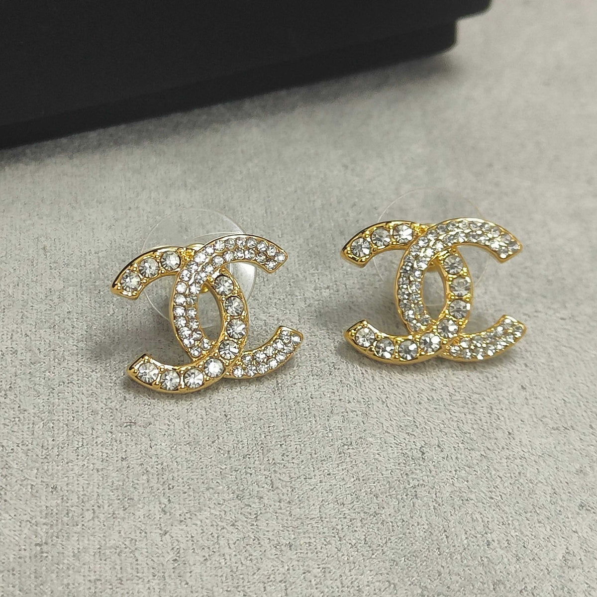 yellow sterling silver letter Stud Earrings for women - alternate angle view 8