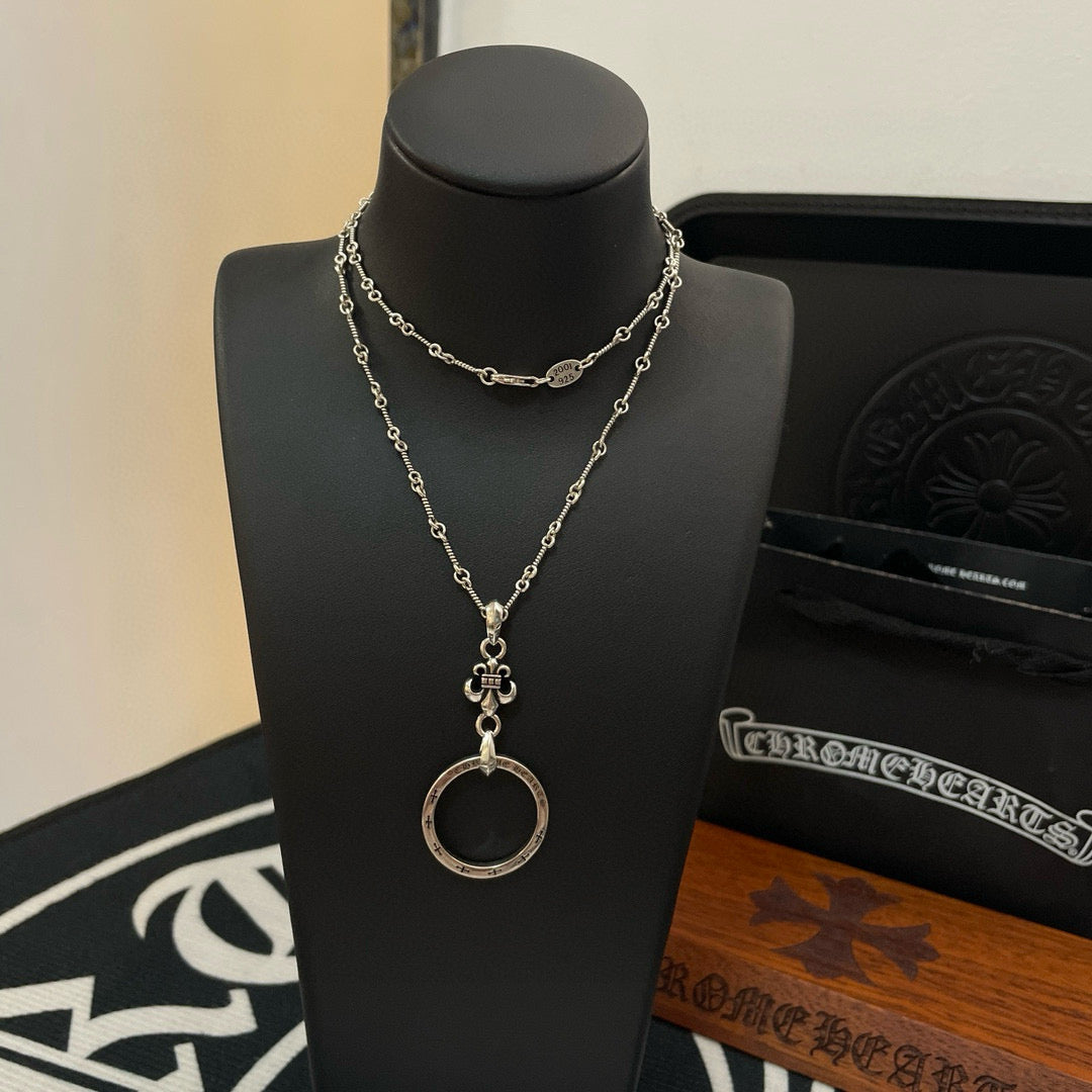 antique cross Pendant for men - alternate angle view 2