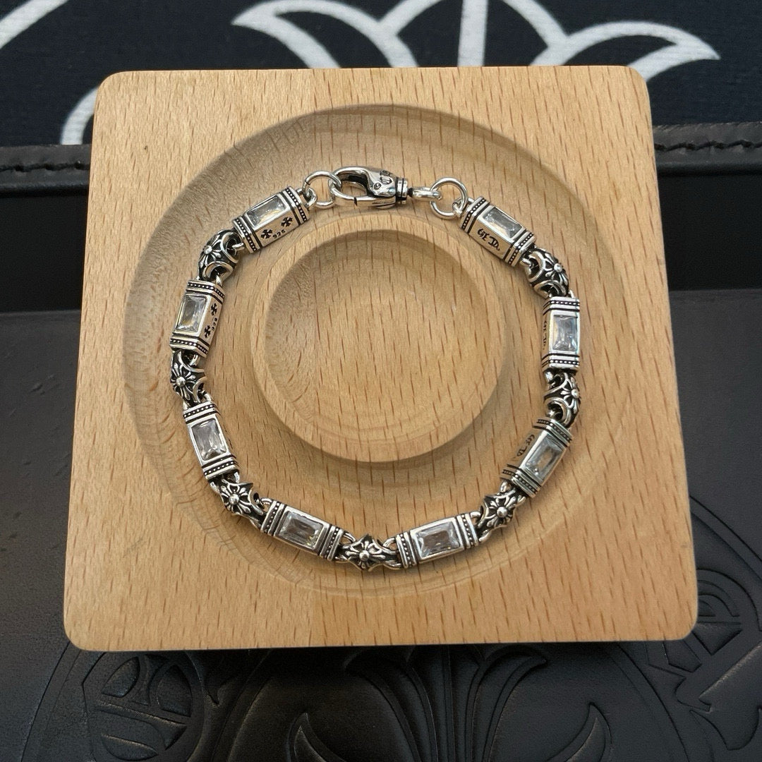 antique crystal cross Bracelet for women - alternate angle view 5