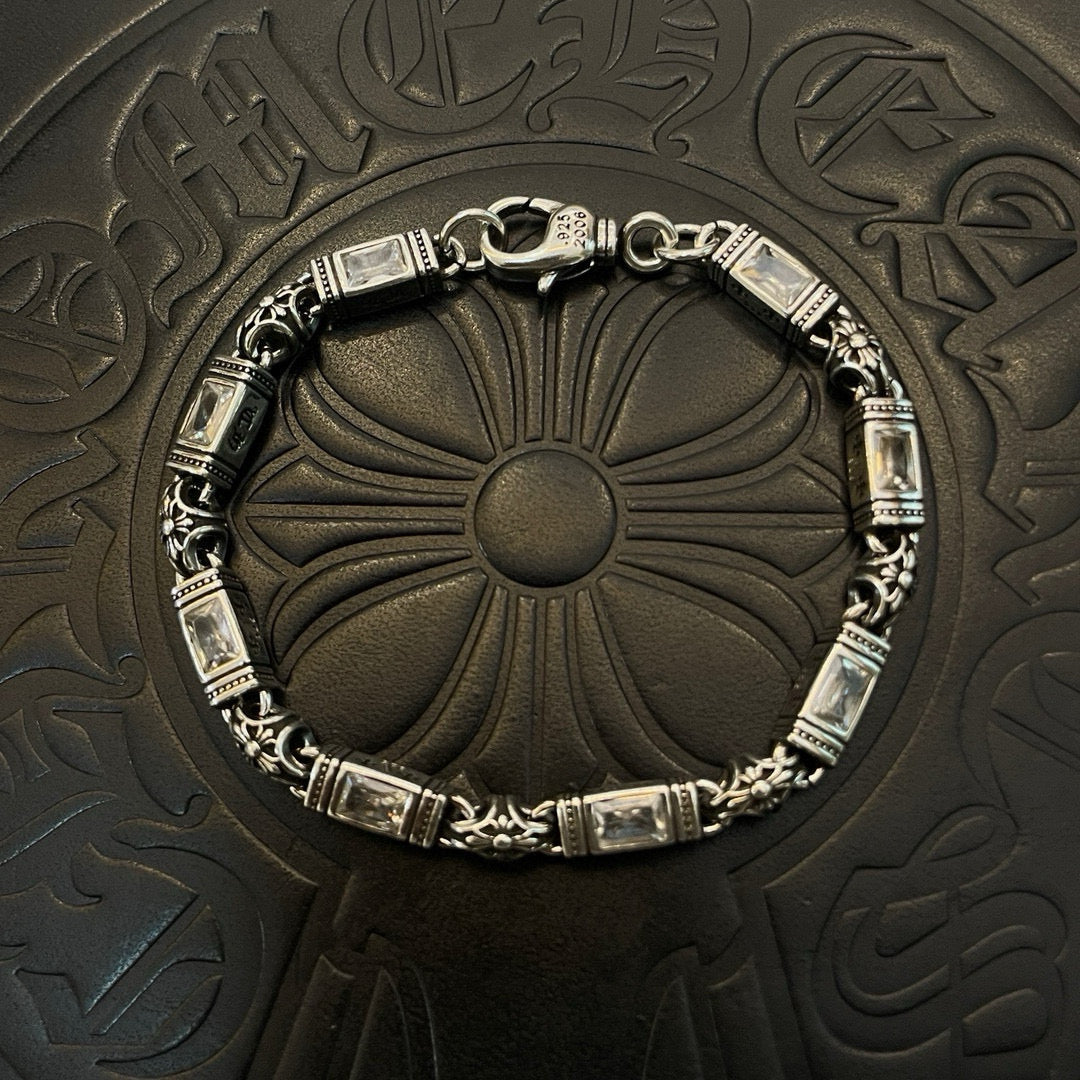 antique crystal cross Bracelet for women - product detail view
