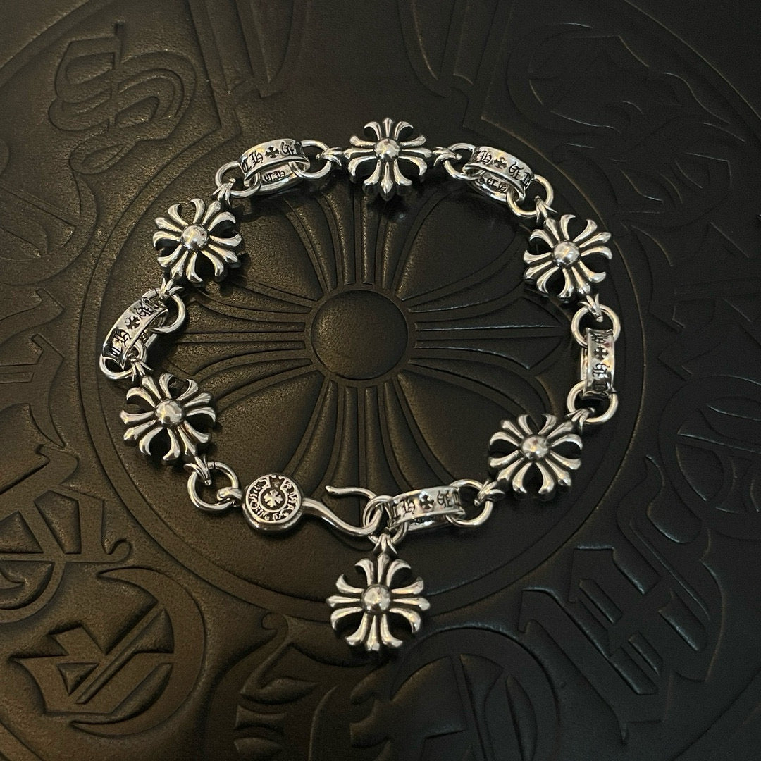 antique cross Bracelet for men - alternate angle view 3