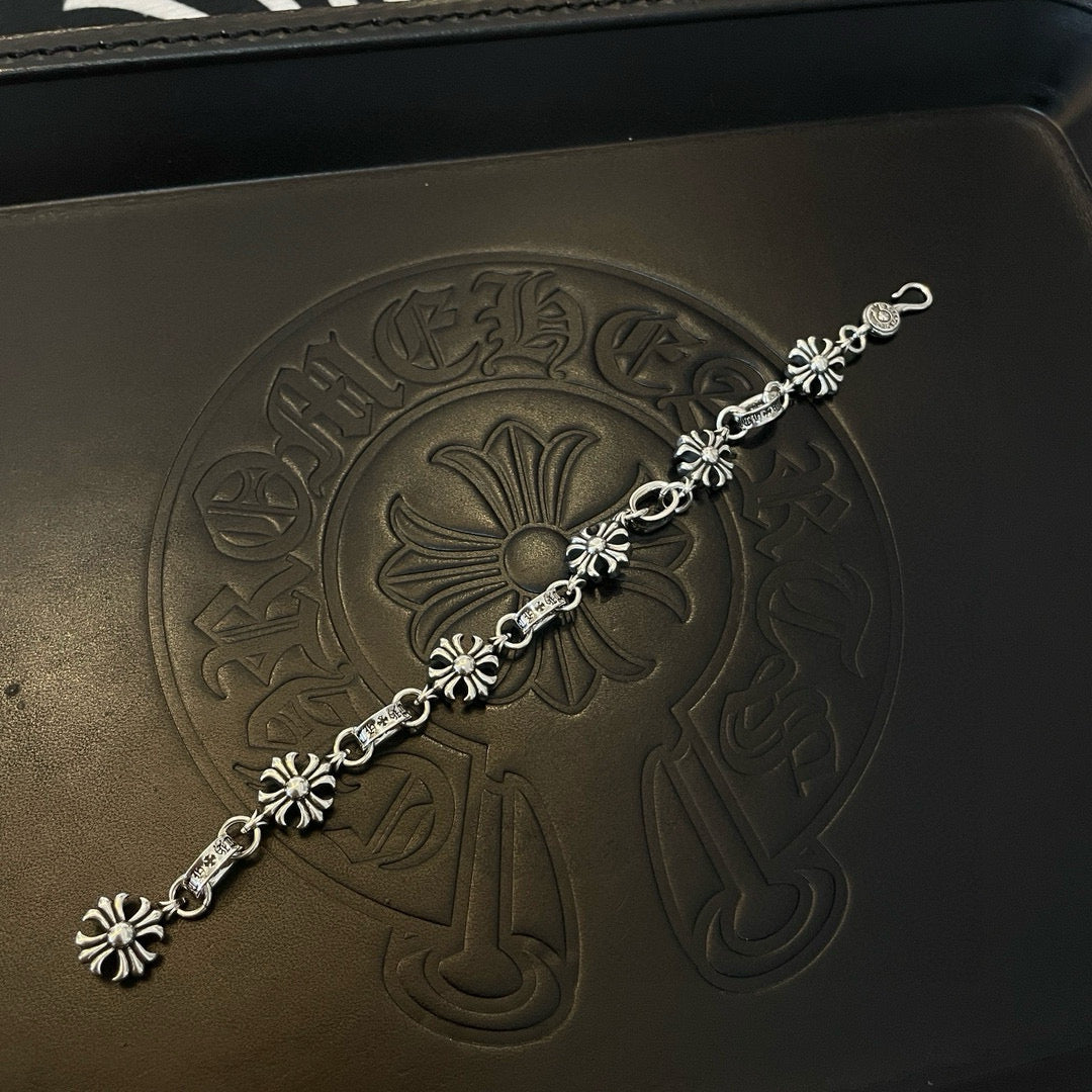 antique cross Bracelet for men - alternate angle view 2