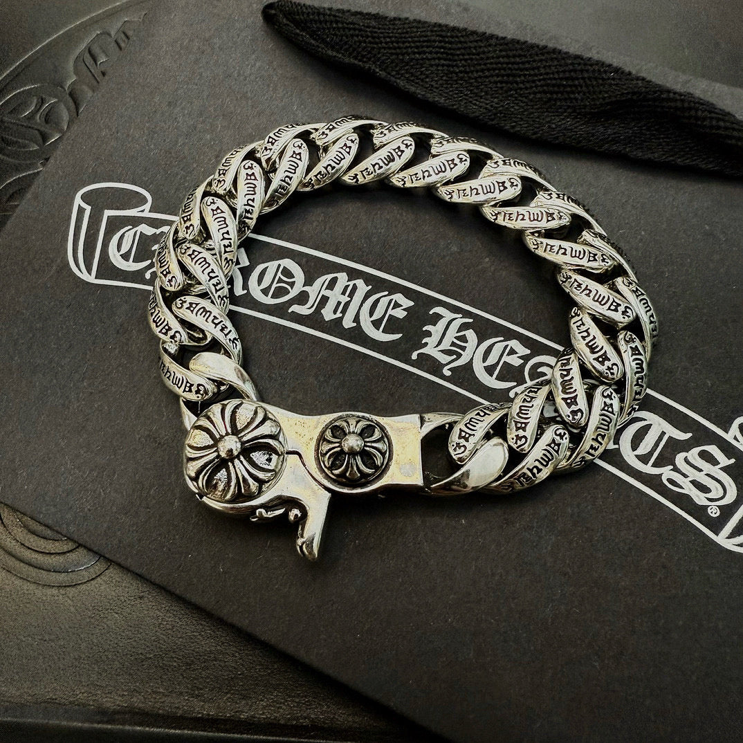 antique cross Bracelet for men - alternate angle view 2