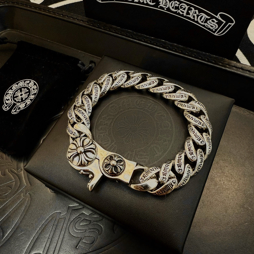 antique cross Bracelet for men - alternate angle view 4