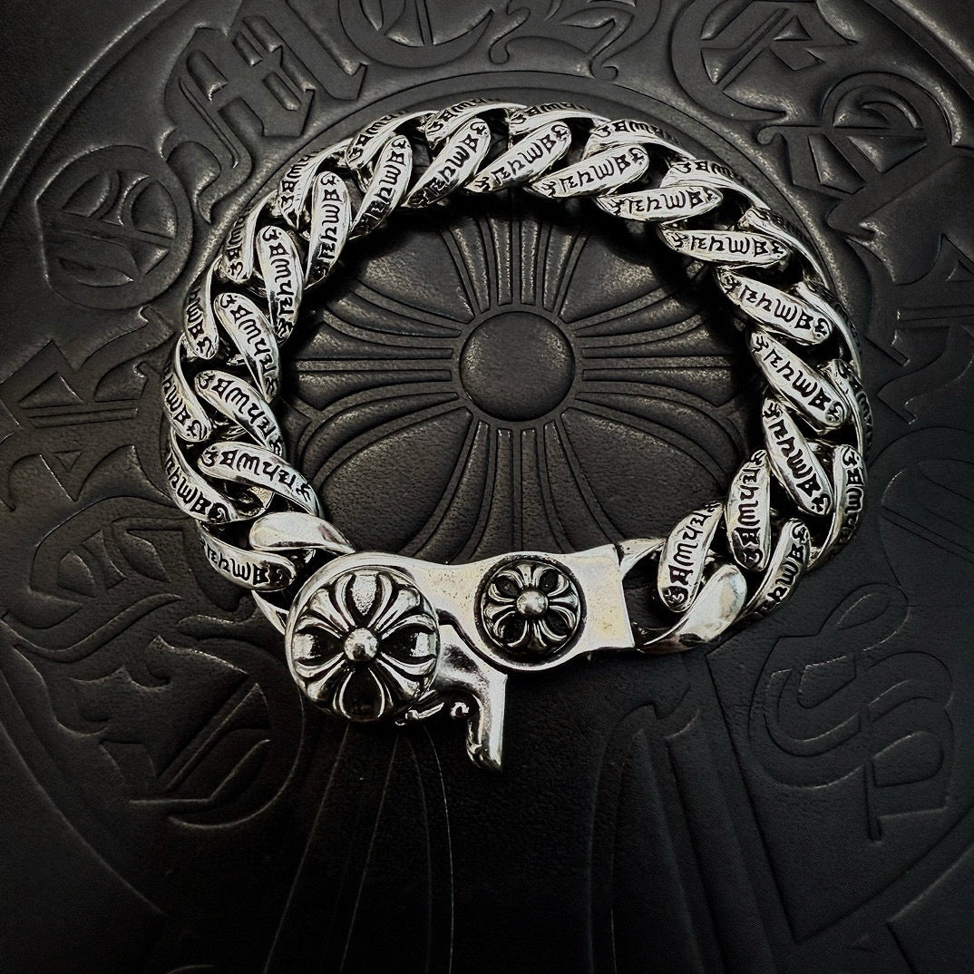 antique cross Bracelet for men - product detail view
