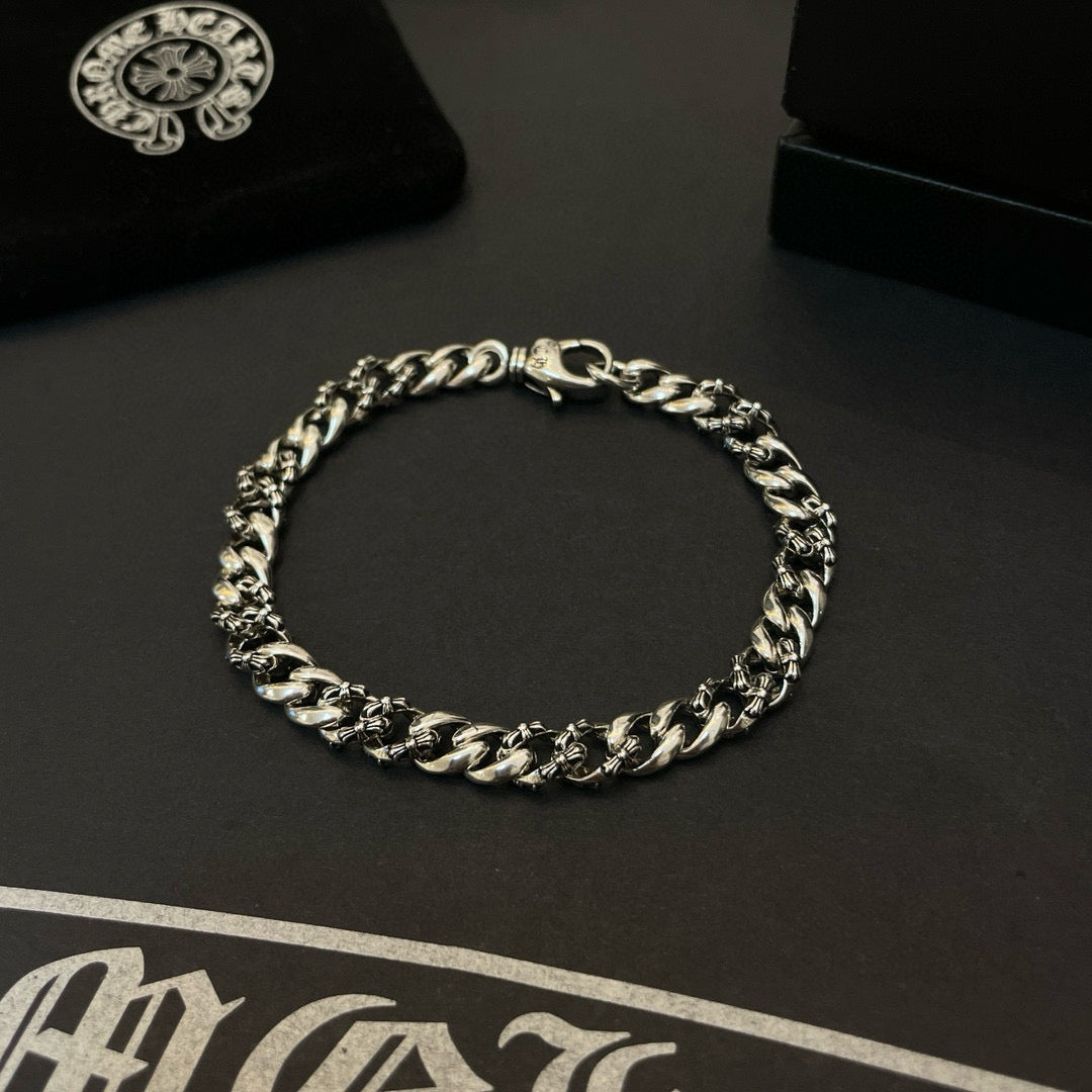 antique cross Bracelet for men - alternate angle view 3