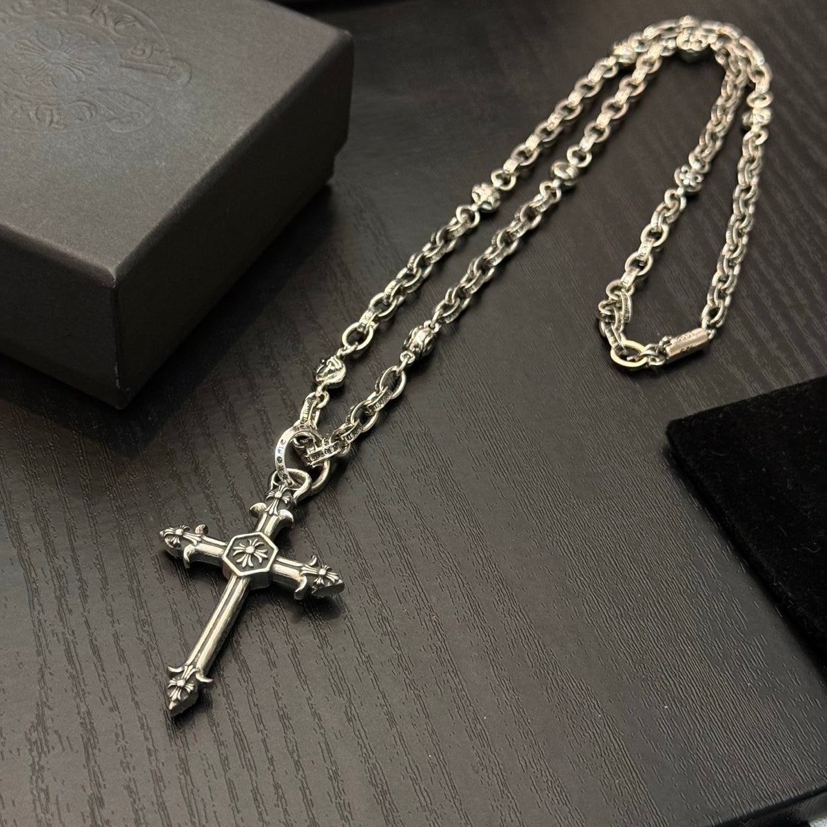 antique cross Pendant for men - alternate angle view 8