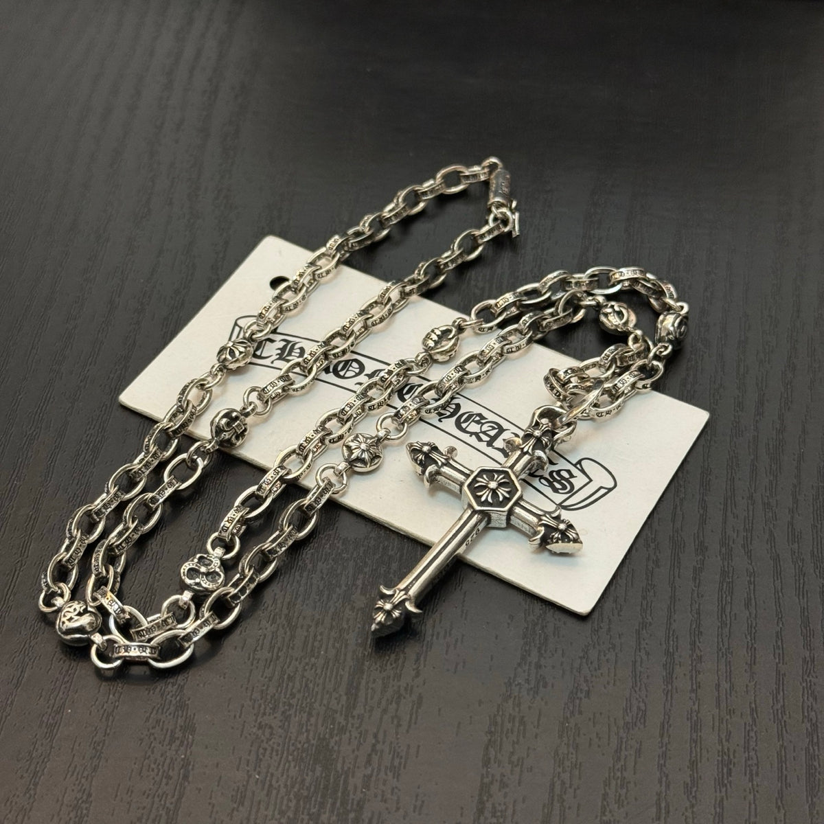 antique cross Pendant for men - alternate angle view 9