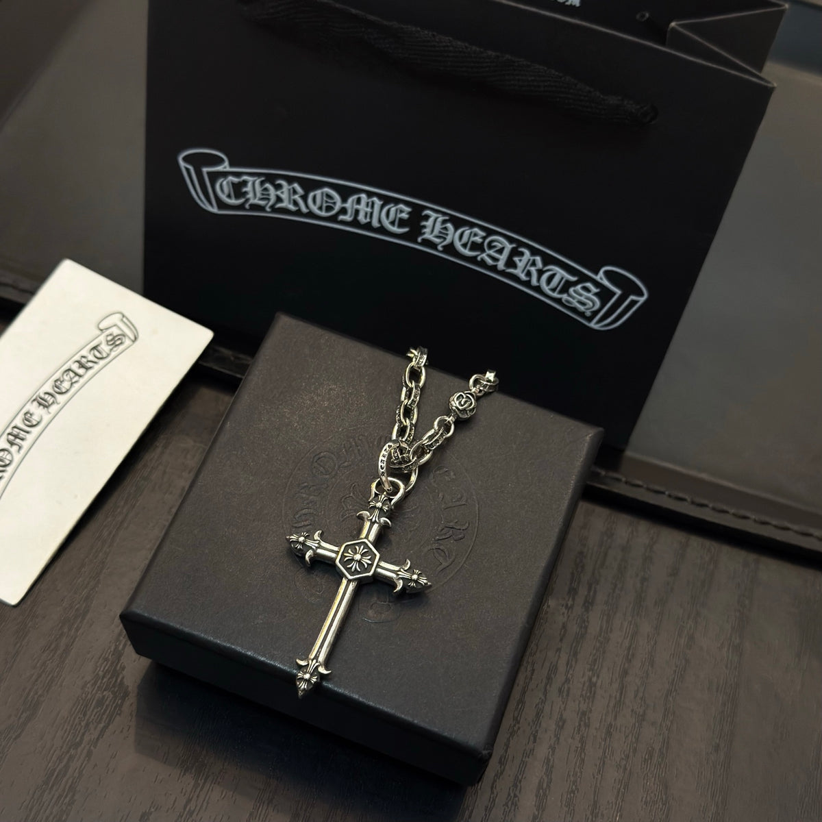 antique cross Pendant for men - alternate angle view 6