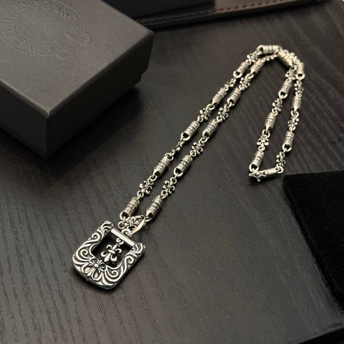 antique cross Pendant for men - alternate angle view 7