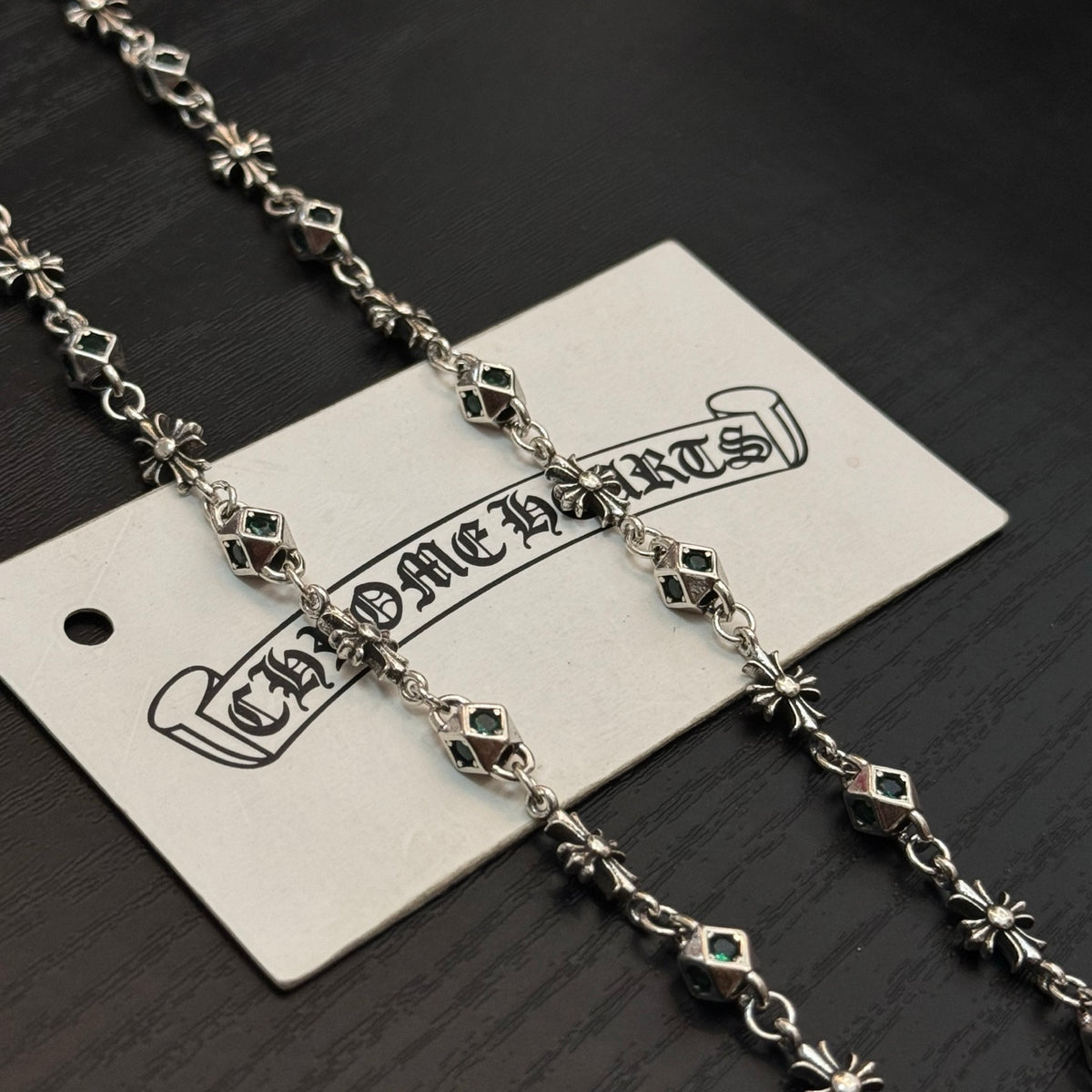 antique crystal cross Pendant for men - alternate angle view 9