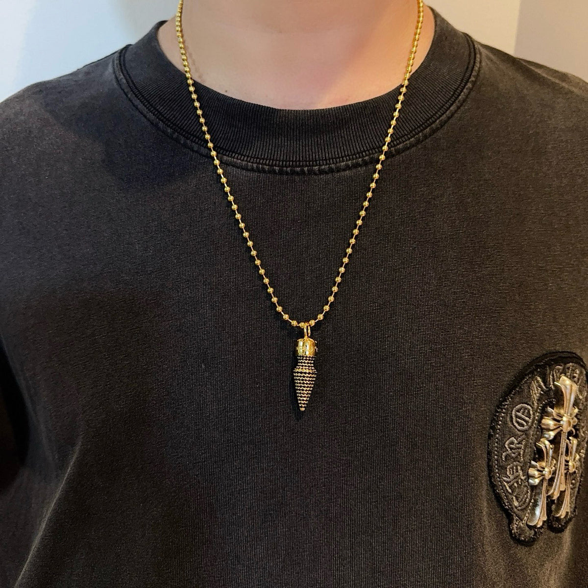antique cross Pendant for men - product detail view