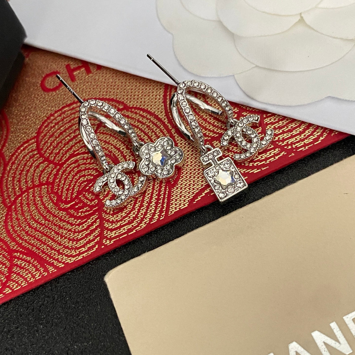 silver crystal floral Perfume for women - alternate angle view 3