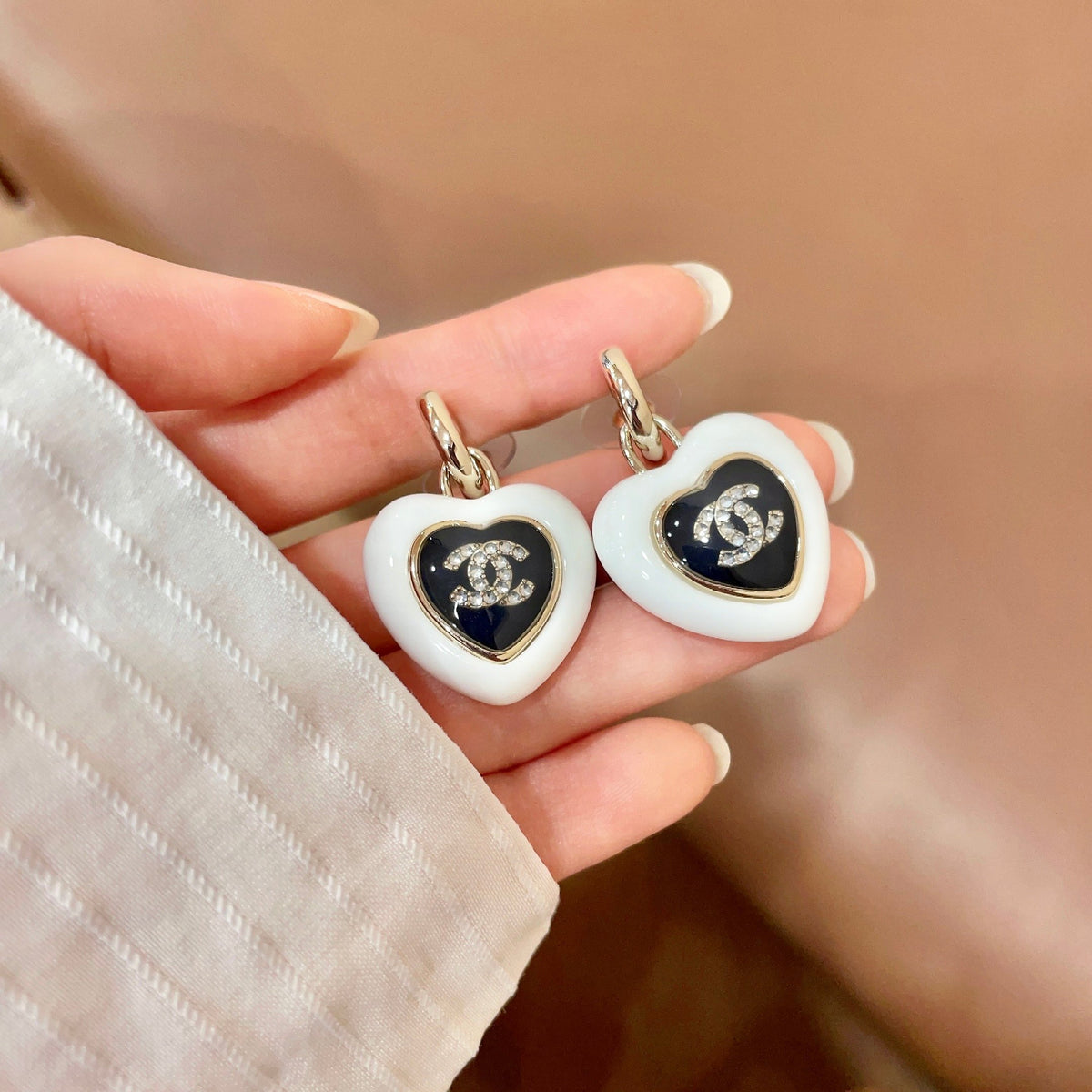 letter Stud Earrings for women - product detail view