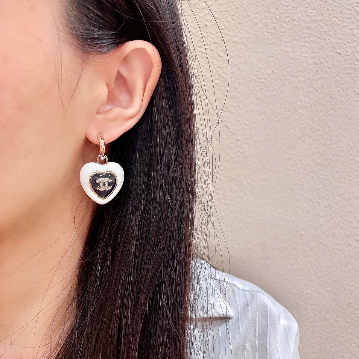 letter Stud Earrings for women - alternate angle view 4