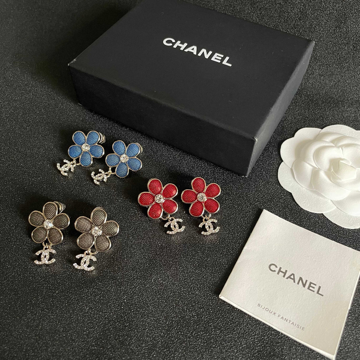 double c Stud Earrings for women - alternate angle view 5