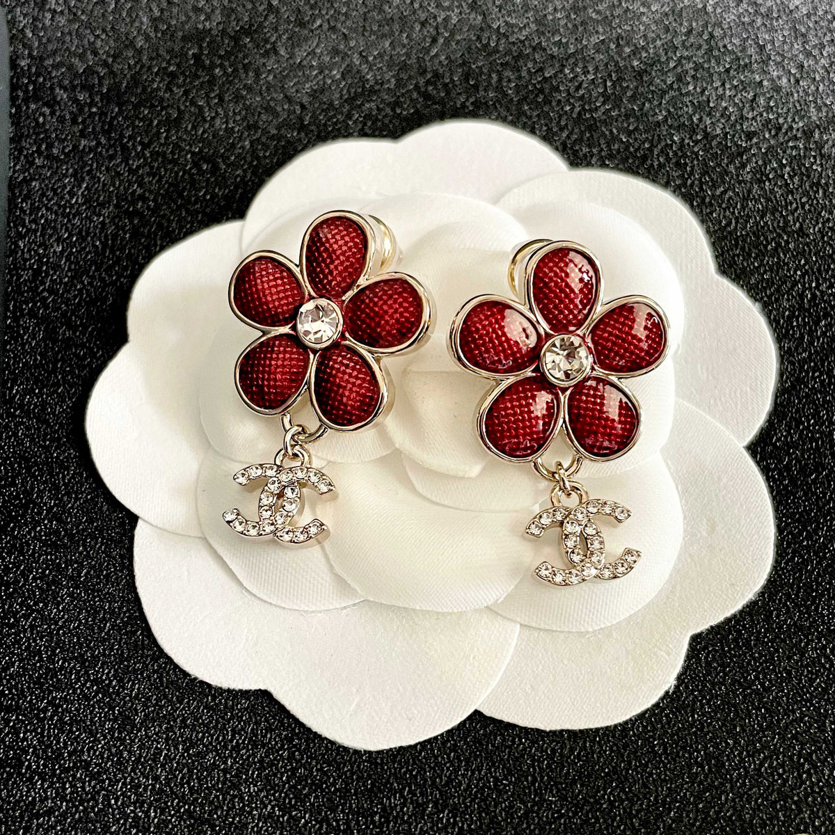 double c Stud Earrings for women - alternate angle view 8