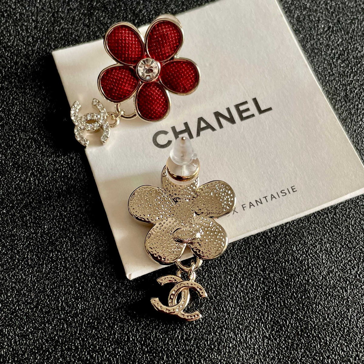 double c Stud Earrings for women - alternate angle view 7