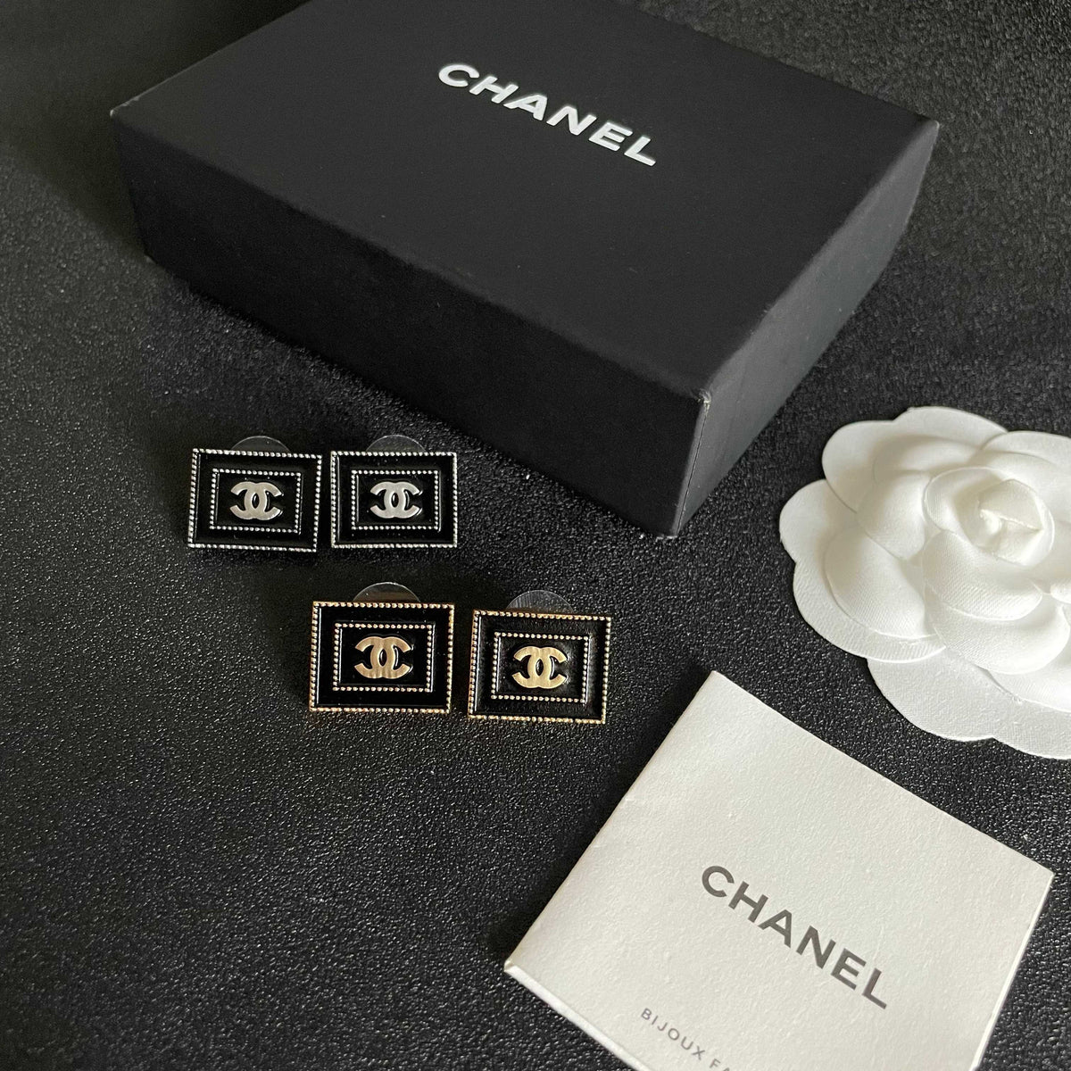 double c Stud Earrings for women - alternate angle view 5