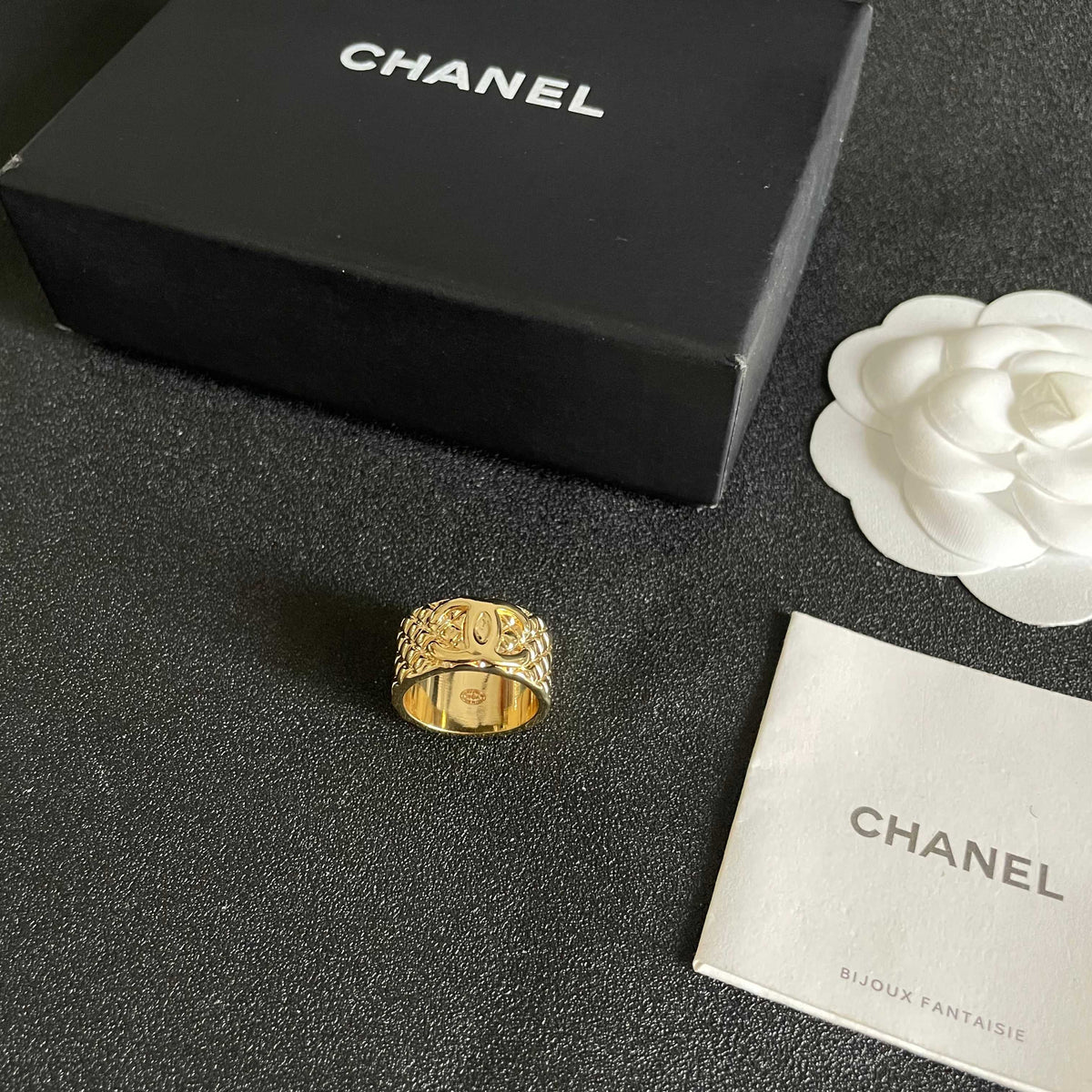 white letter Ring for women - alternate angle view 5