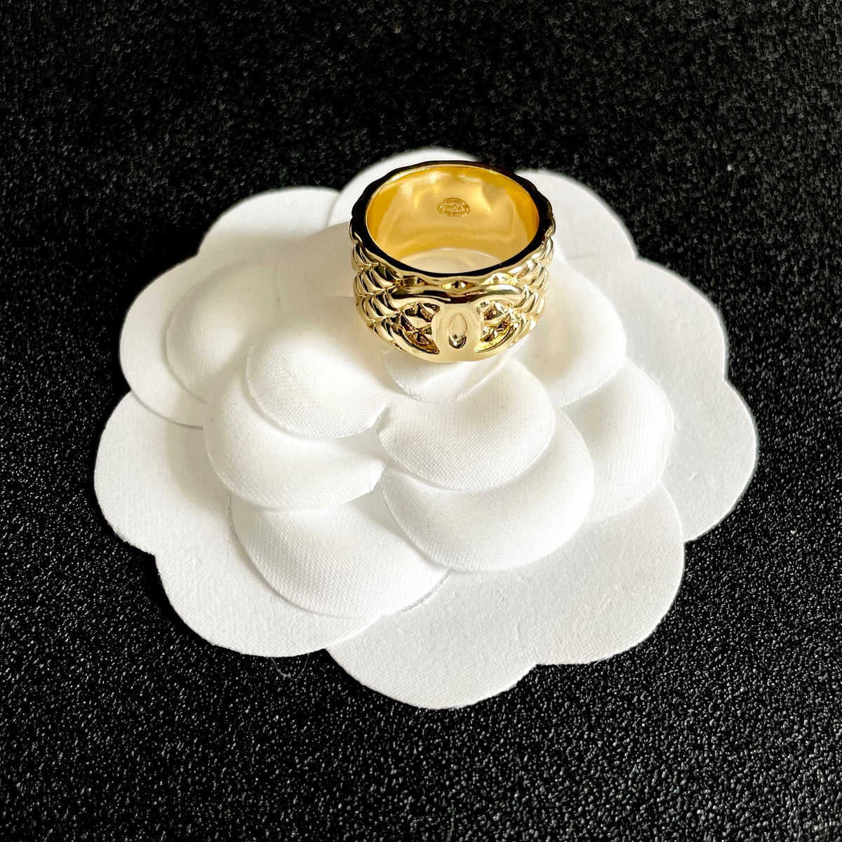white letter Ring for women - alternate angle view 8