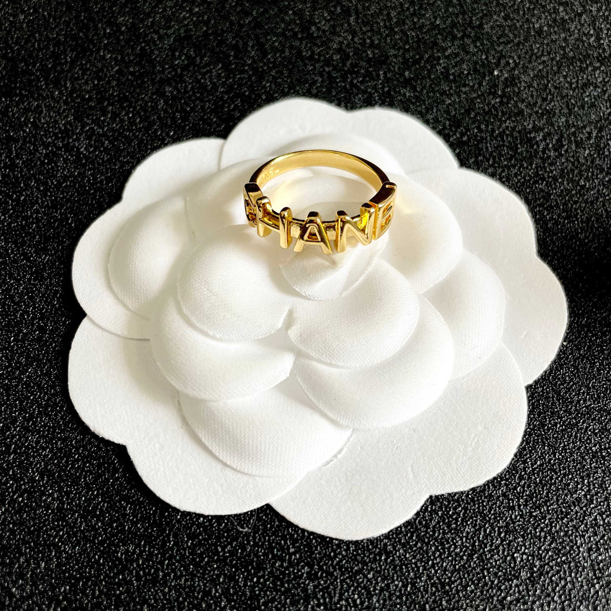 white letter Ring for women - alternate angle view 8