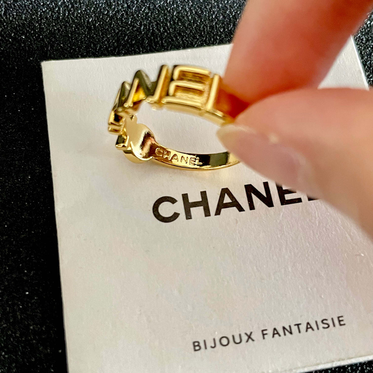 white letter Ring for women - alternate angle view 7