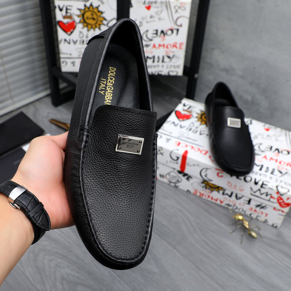 Dolce & Gabbana DG Men's Slip-On Casual Shoes