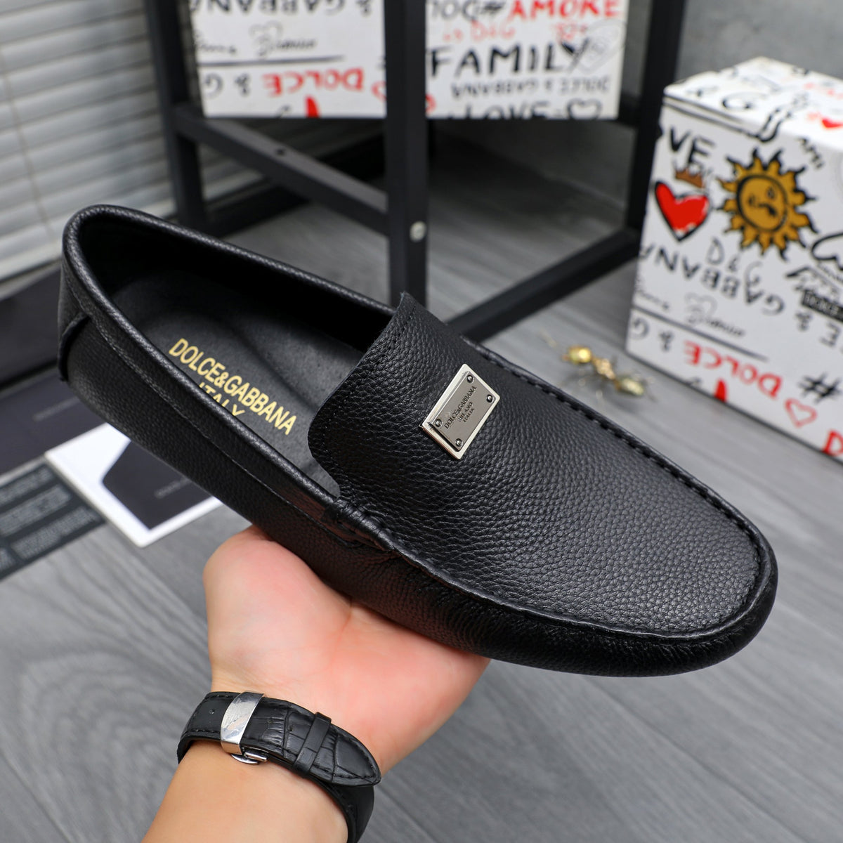 Dolce & Gabbana DG Men's Slip-On Casual Shoes