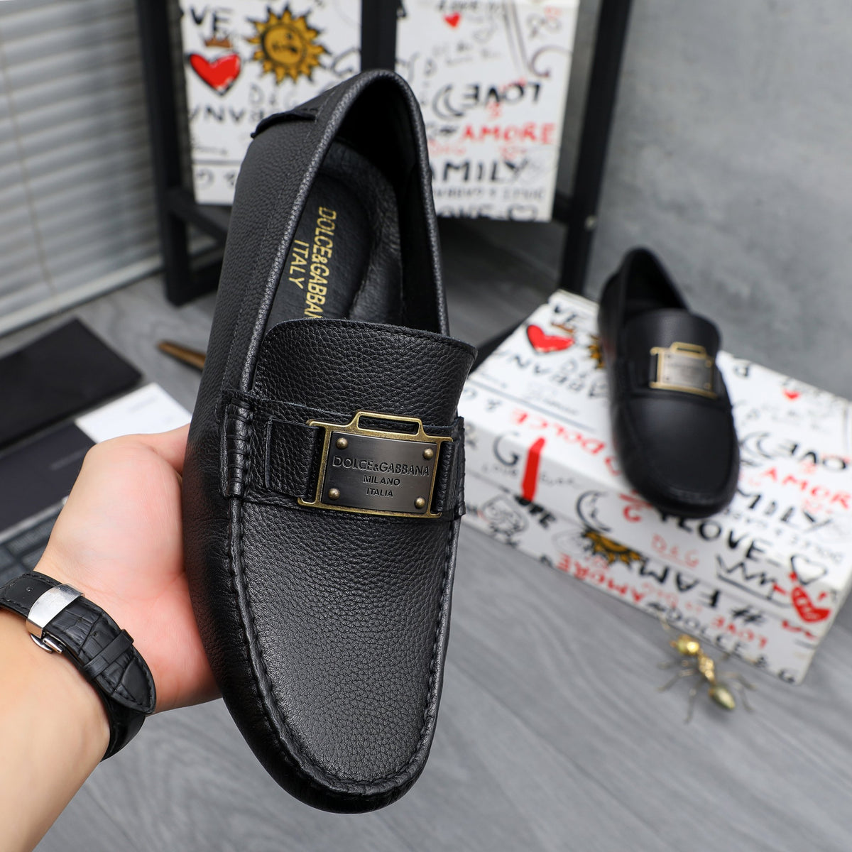Dolce & Gabbana DG Men's Slip-On Casual Shoes