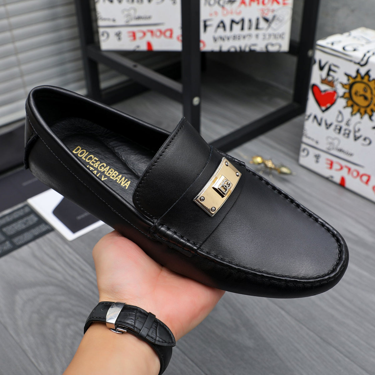 Dolce & Gabbana DG Men's Slip-On Casual Shoes