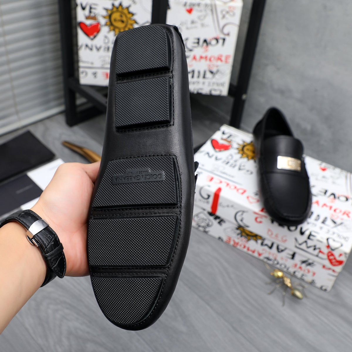 Dolce & Gabbana DG Men's Slip-On Casual Shoes