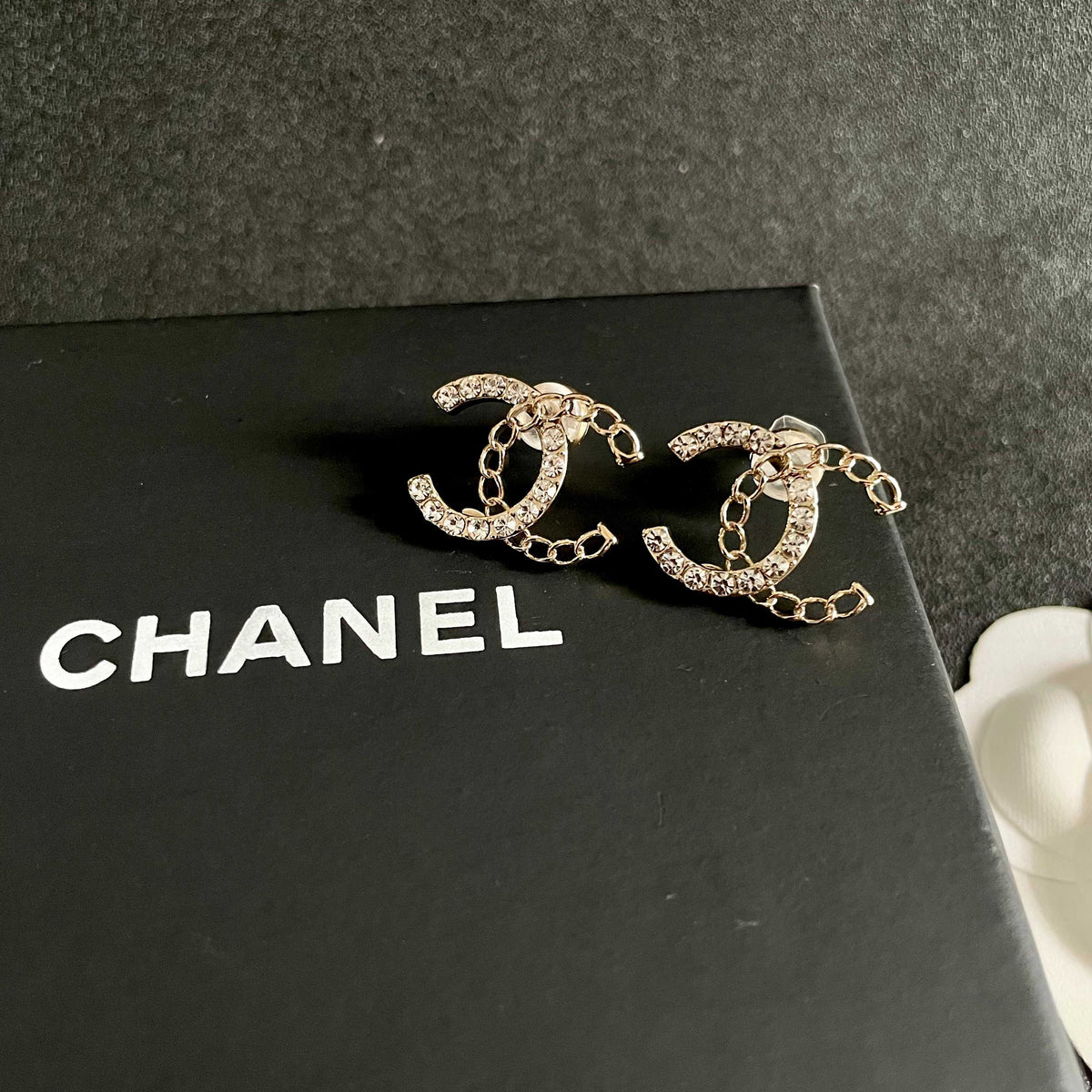 double c Stud Earrings for women - alternate angle view 9