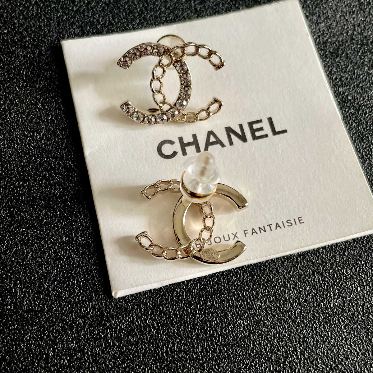 double c Stud Earrings for women - alternate angle view 7