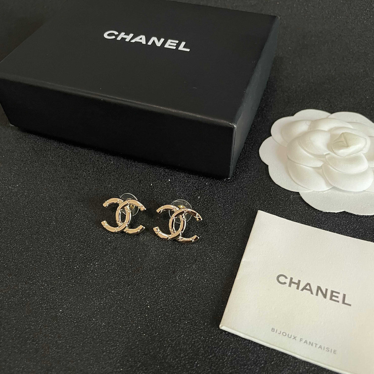 double c Stud Earrings for women - alternate angle view 5