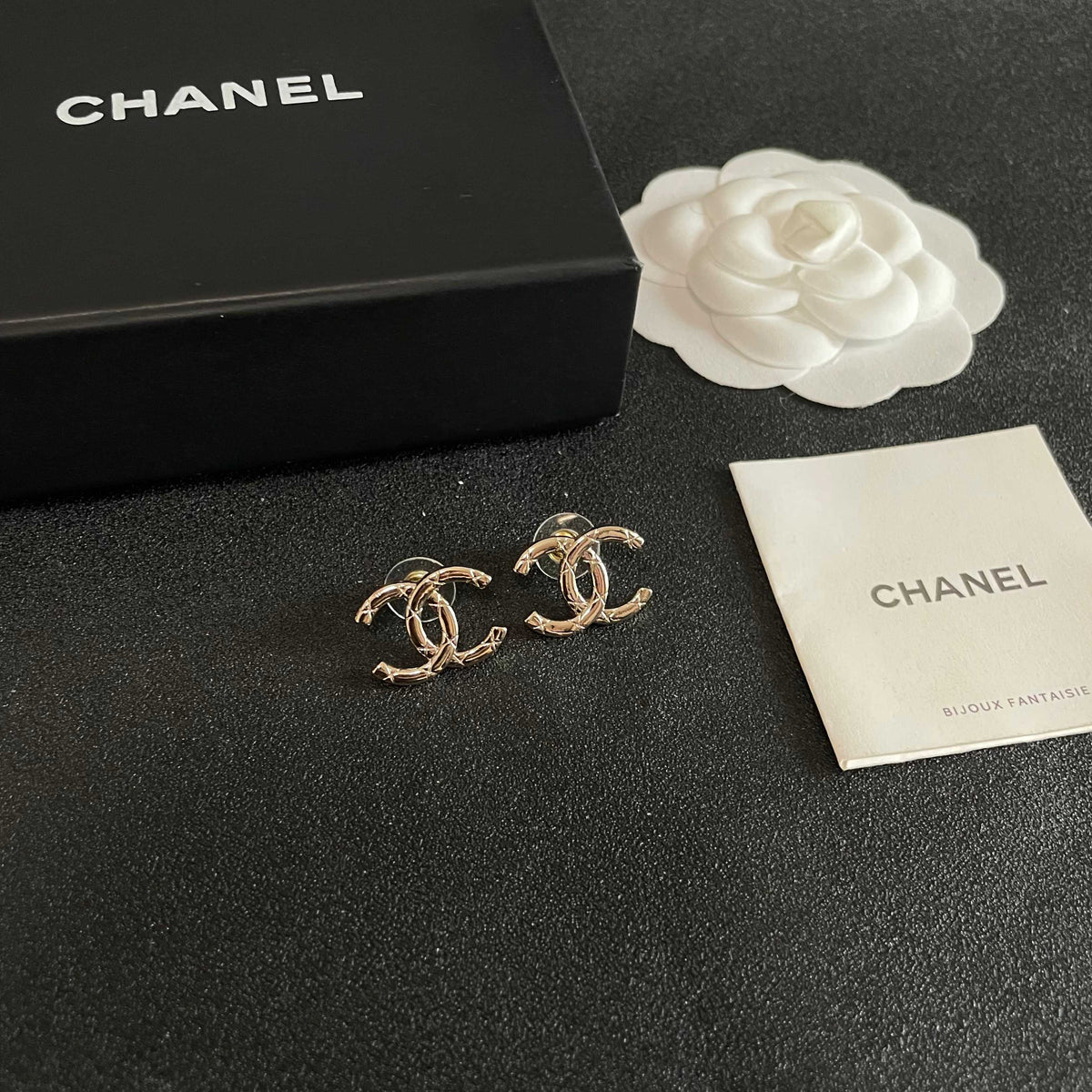 double c Stud Earrings for women - alternate angle view 6