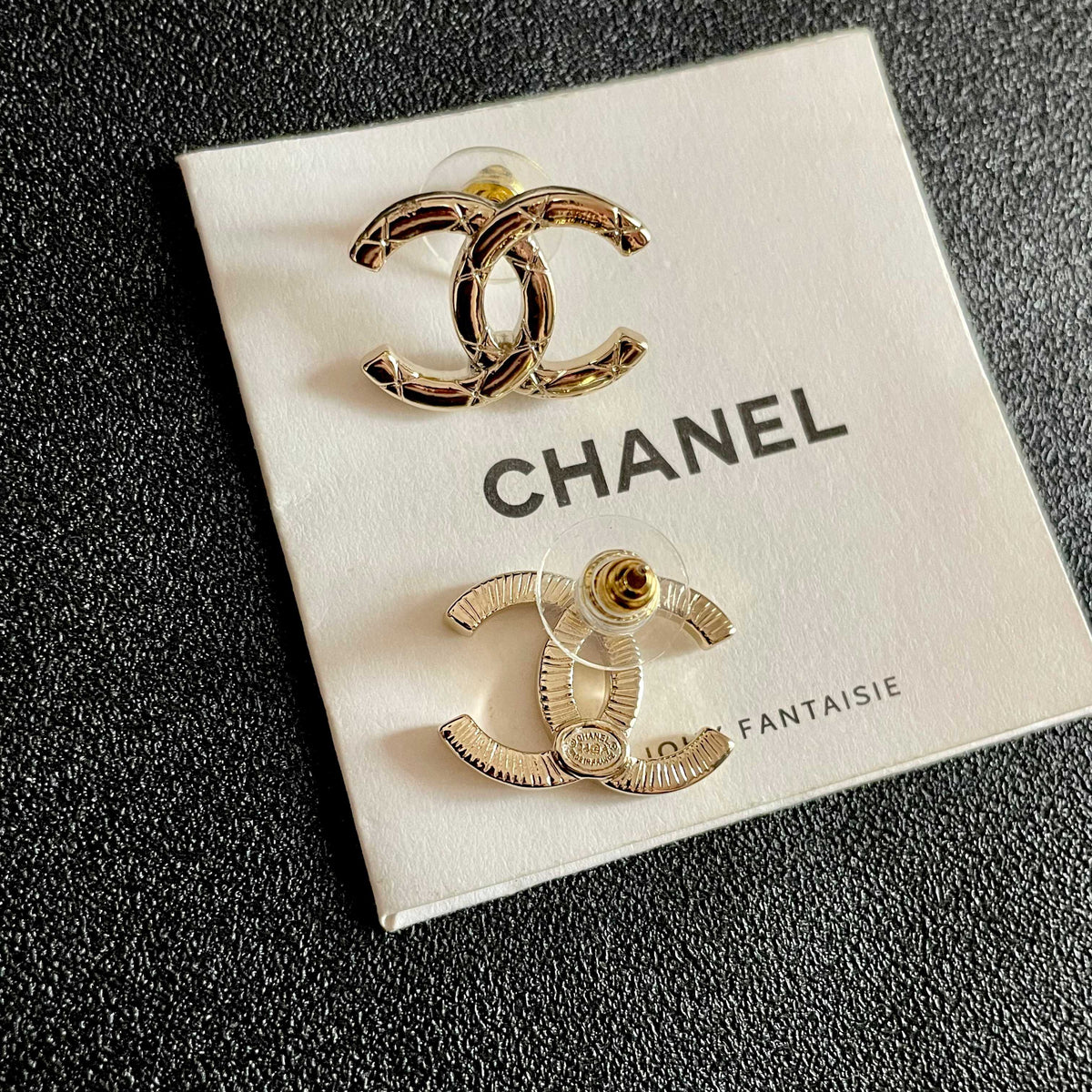 double c Stud Earrings for women - alternate angle view 7