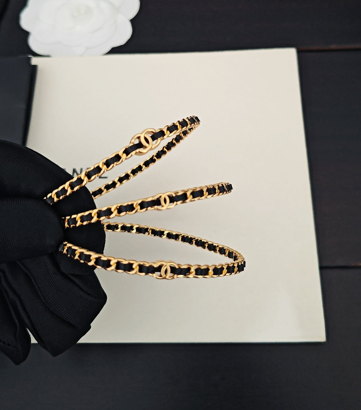 black brass Bangle for women - product detail view