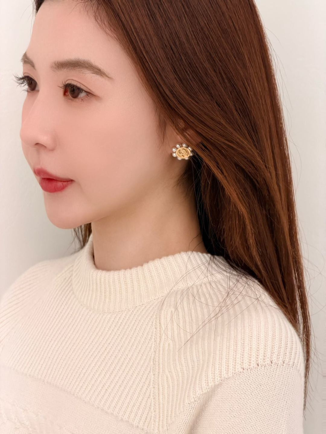 floral Stud Earrings for women - alternate angle view 14