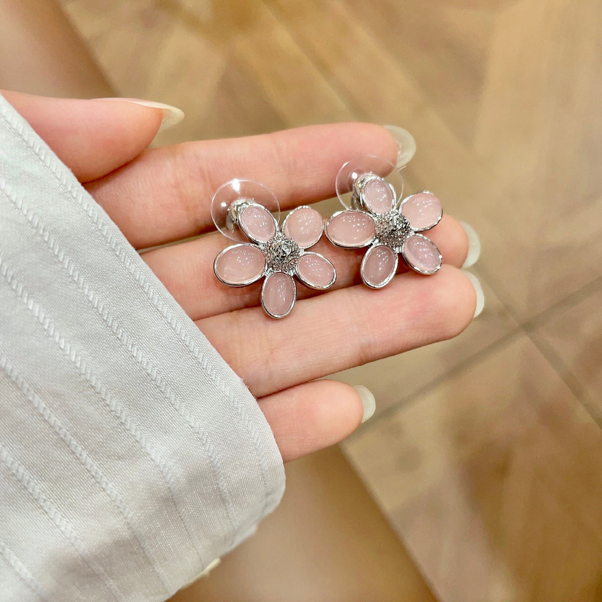 elegant Stud Earrings for women - alternate angle view 4