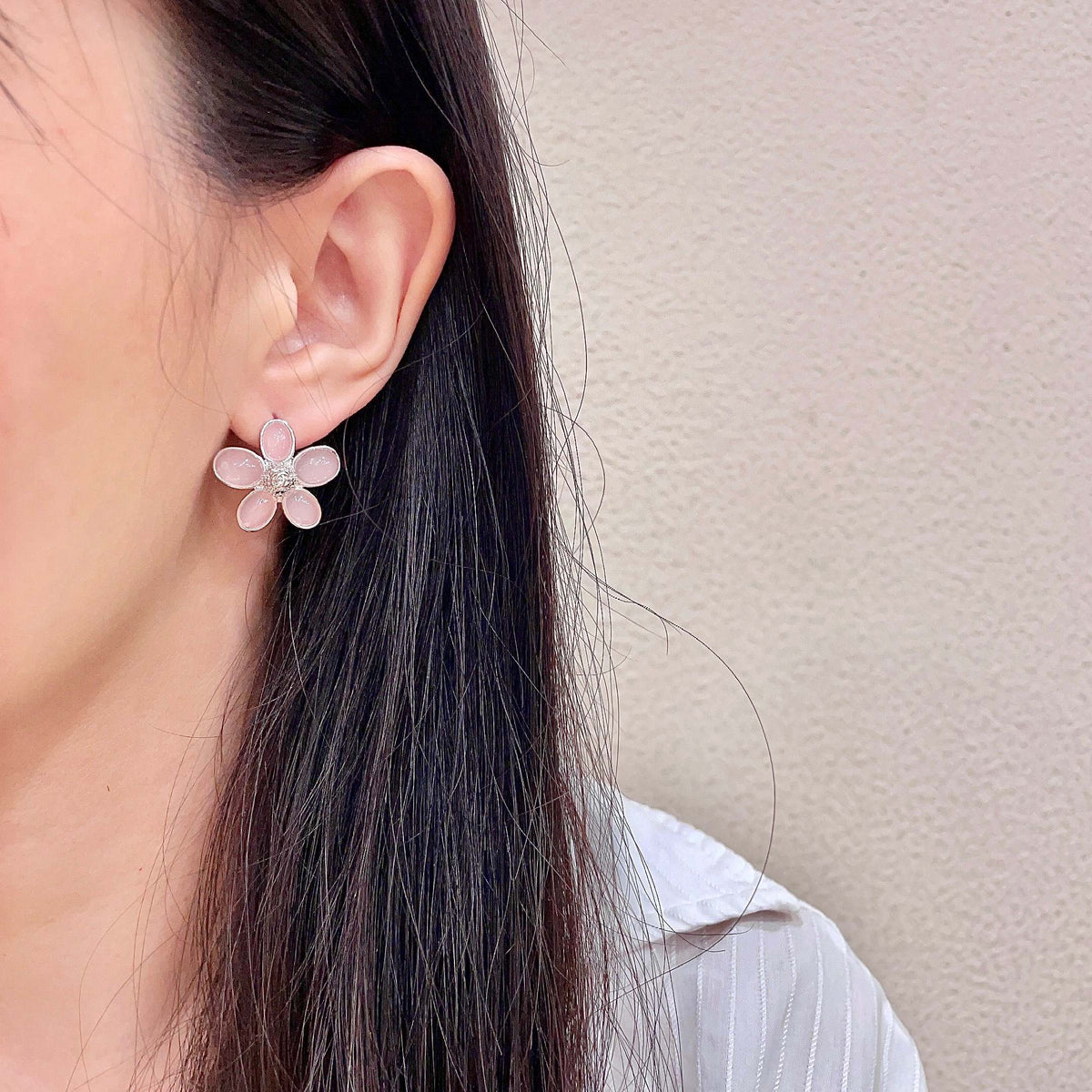 elegant Stud Earrings for women - alternate angle view 3