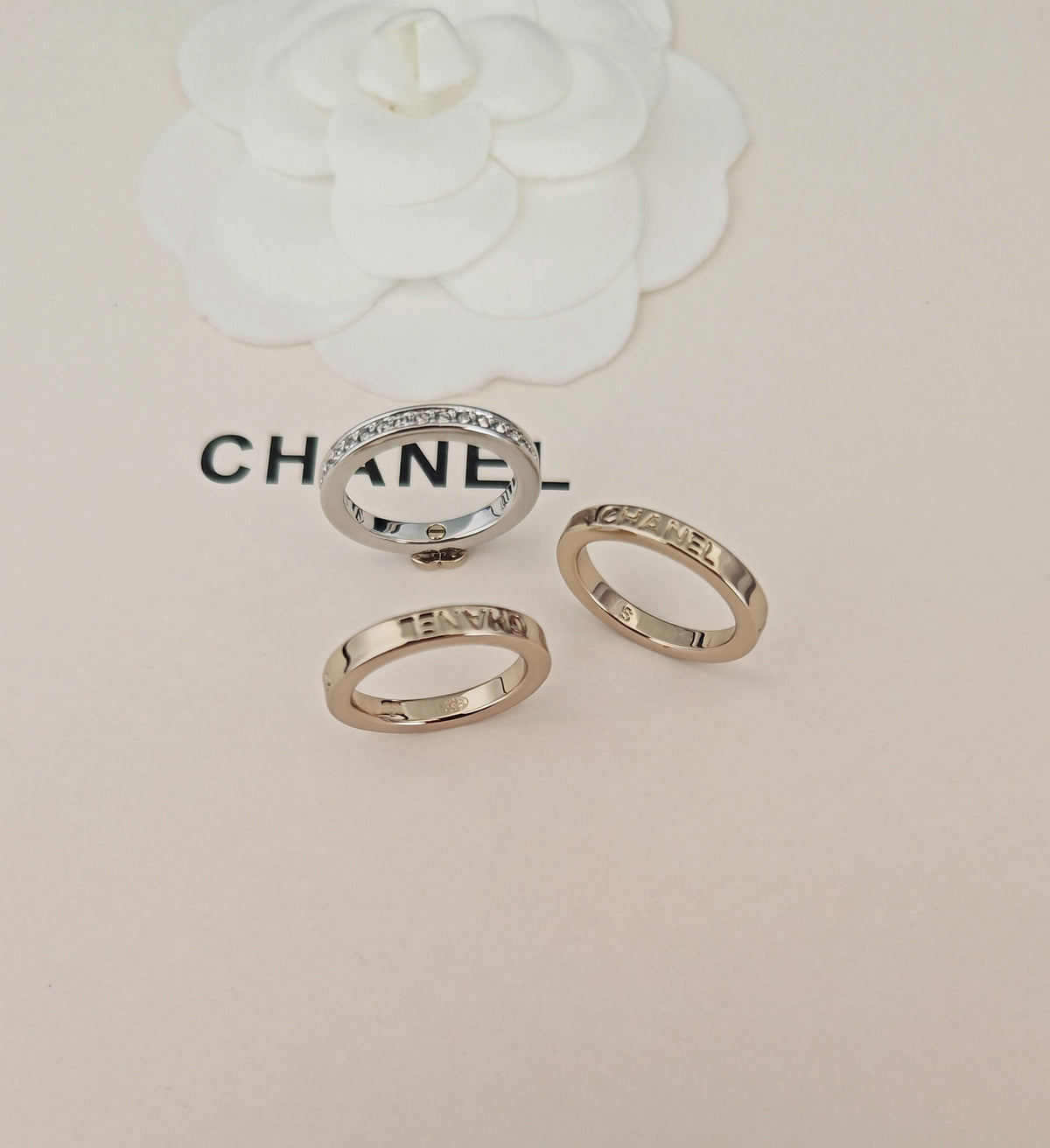 two-tone brass Ring for women - alternate angle view 4