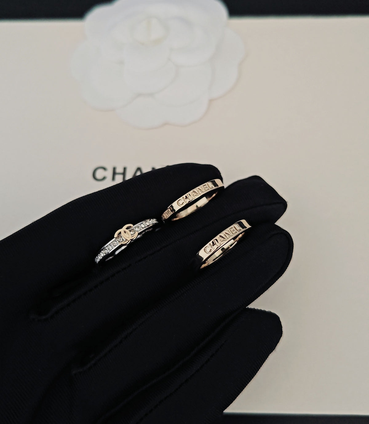 two-tone brass Ring for women - alternate angle view 5