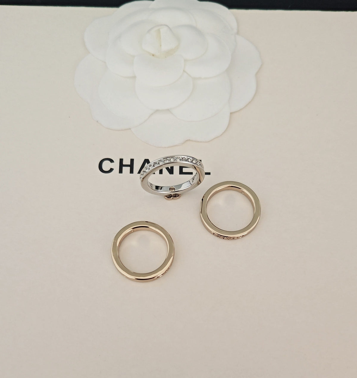 two-tone brass Ring for women - alternate angle view 6