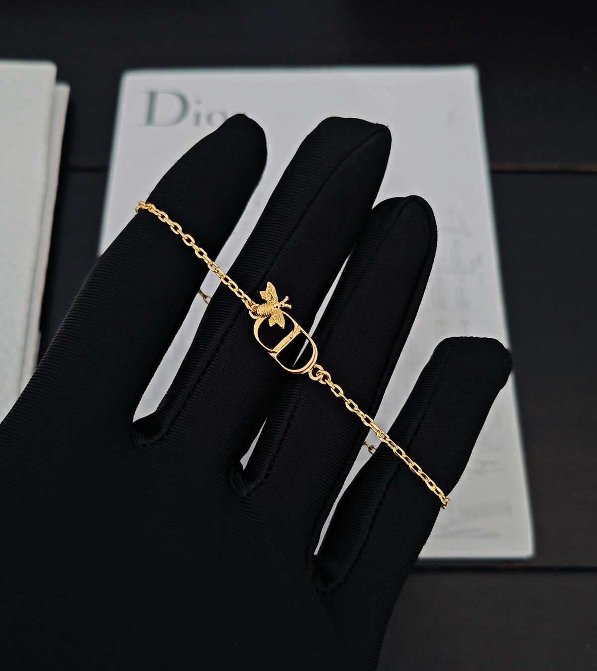 gold brass Bracelet for women - alternate angle view 2