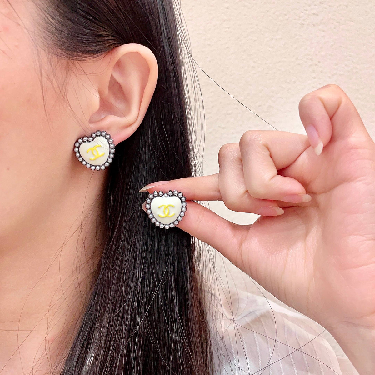 letter Stud Earrings for women - product detail view