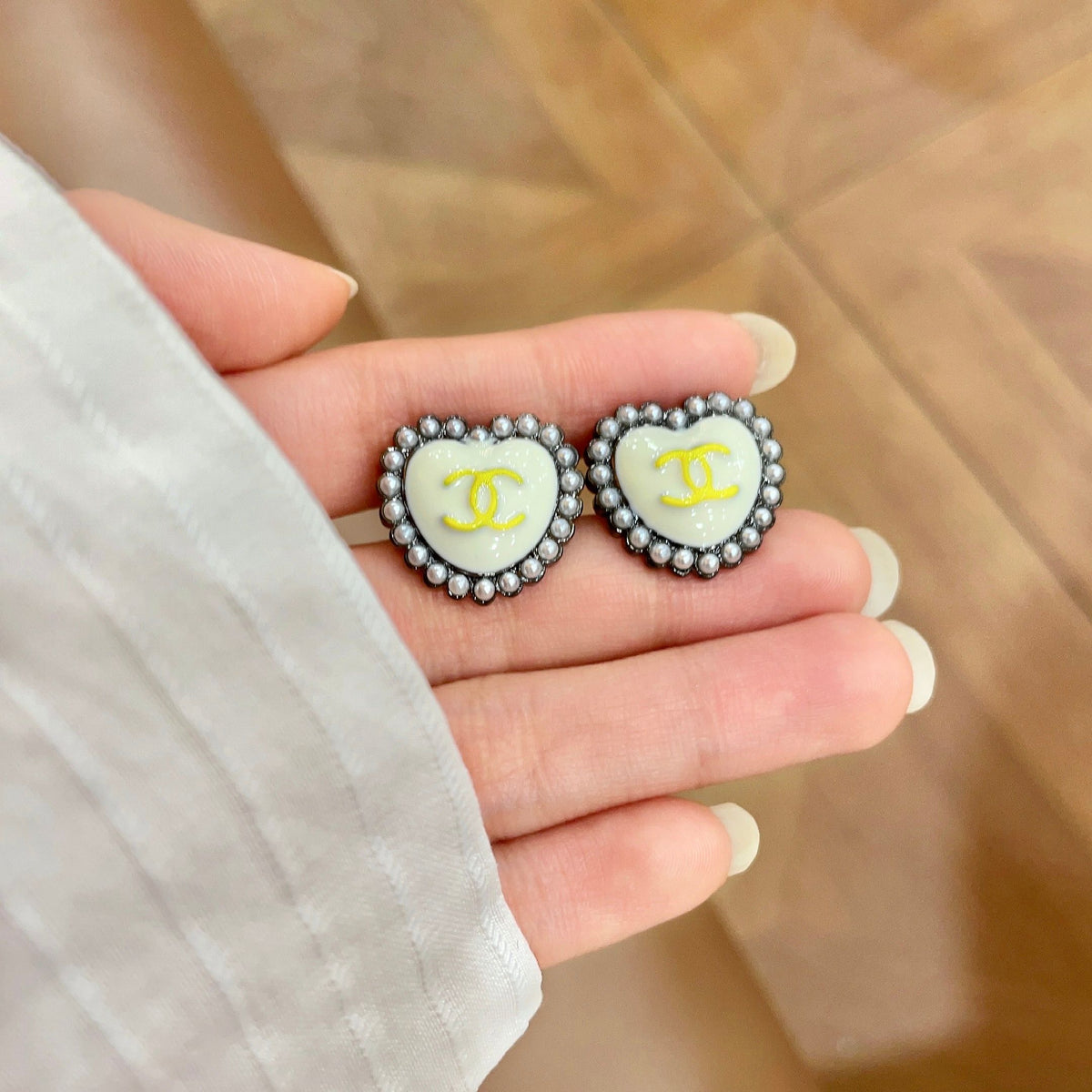 letter Stud Earrings for women - alternate angle view 4