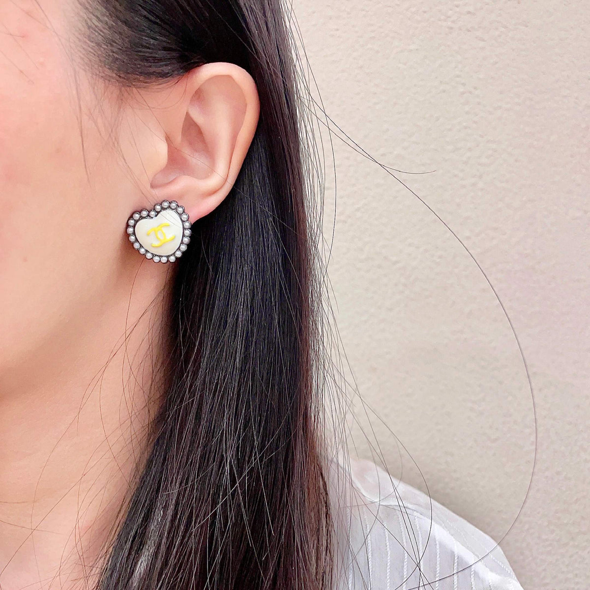 letter Stud Earrings for women - alternate angle view 3