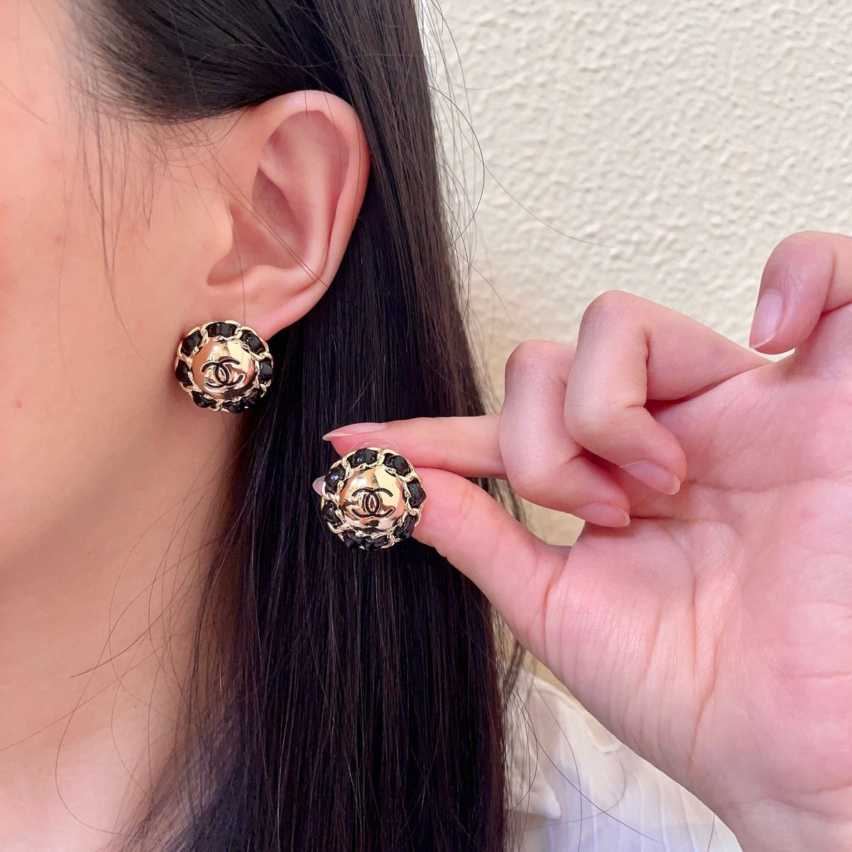 double c Stud Earrings for women - product detail view